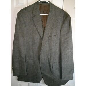 Vintage Ralph Ralph Lauren Herringbone Blazer Wool Sport Coat Beige/Black‎ 46T